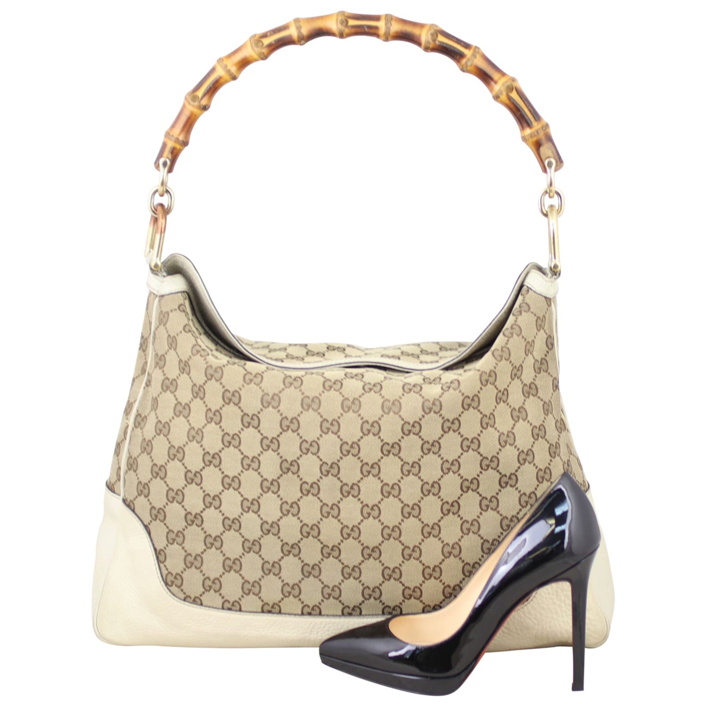 Gucci GG Canvas Peggy Bamboo Tote