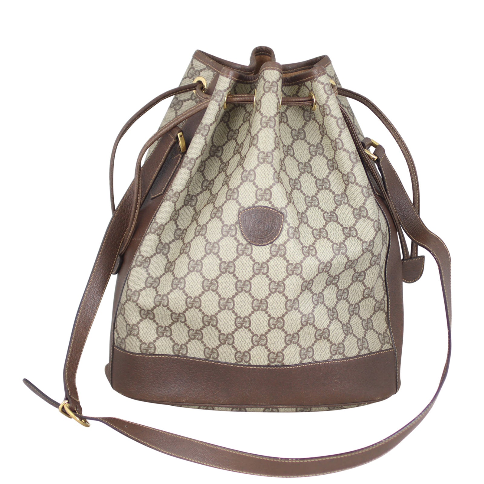 Gucci GG Supreme Drawstring Bucket Bag
