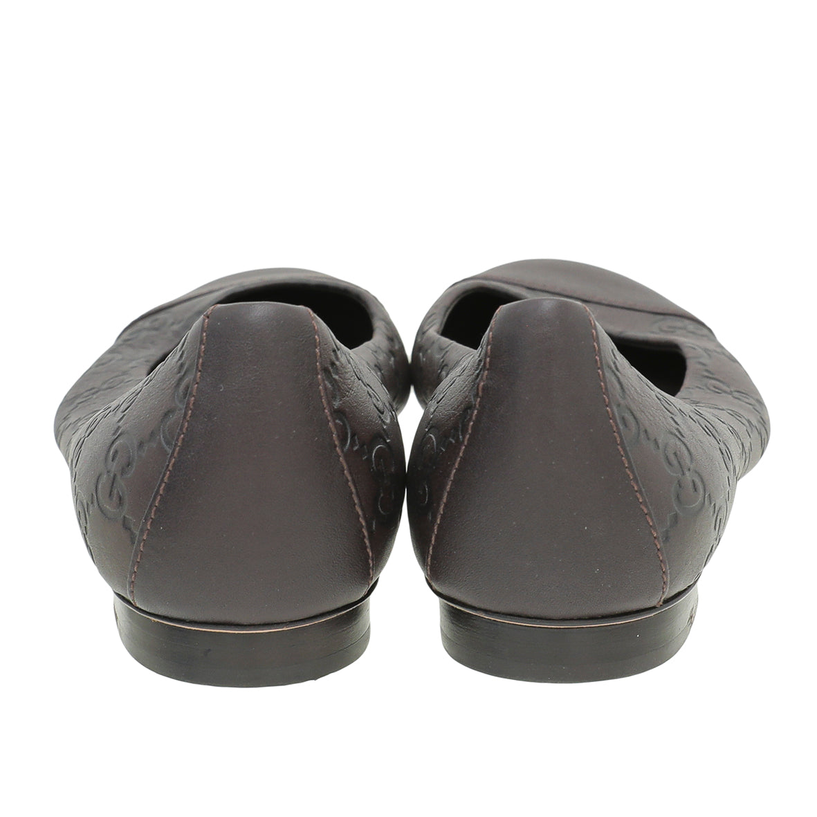 Gucci Chocolate Brown Guccissima Ballet Flats 36.5
