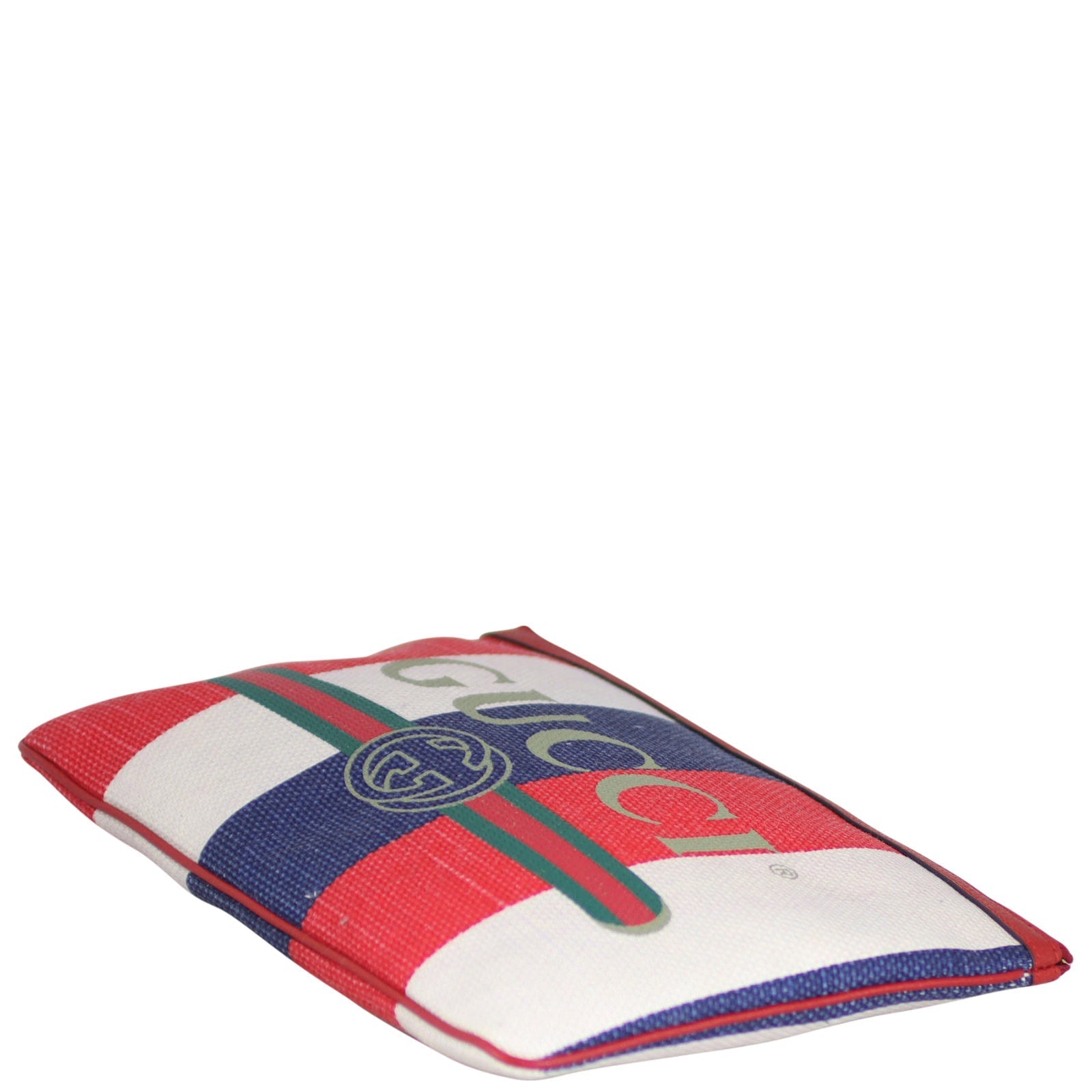 Gucci Linea Merida Striped Canvas Pouch