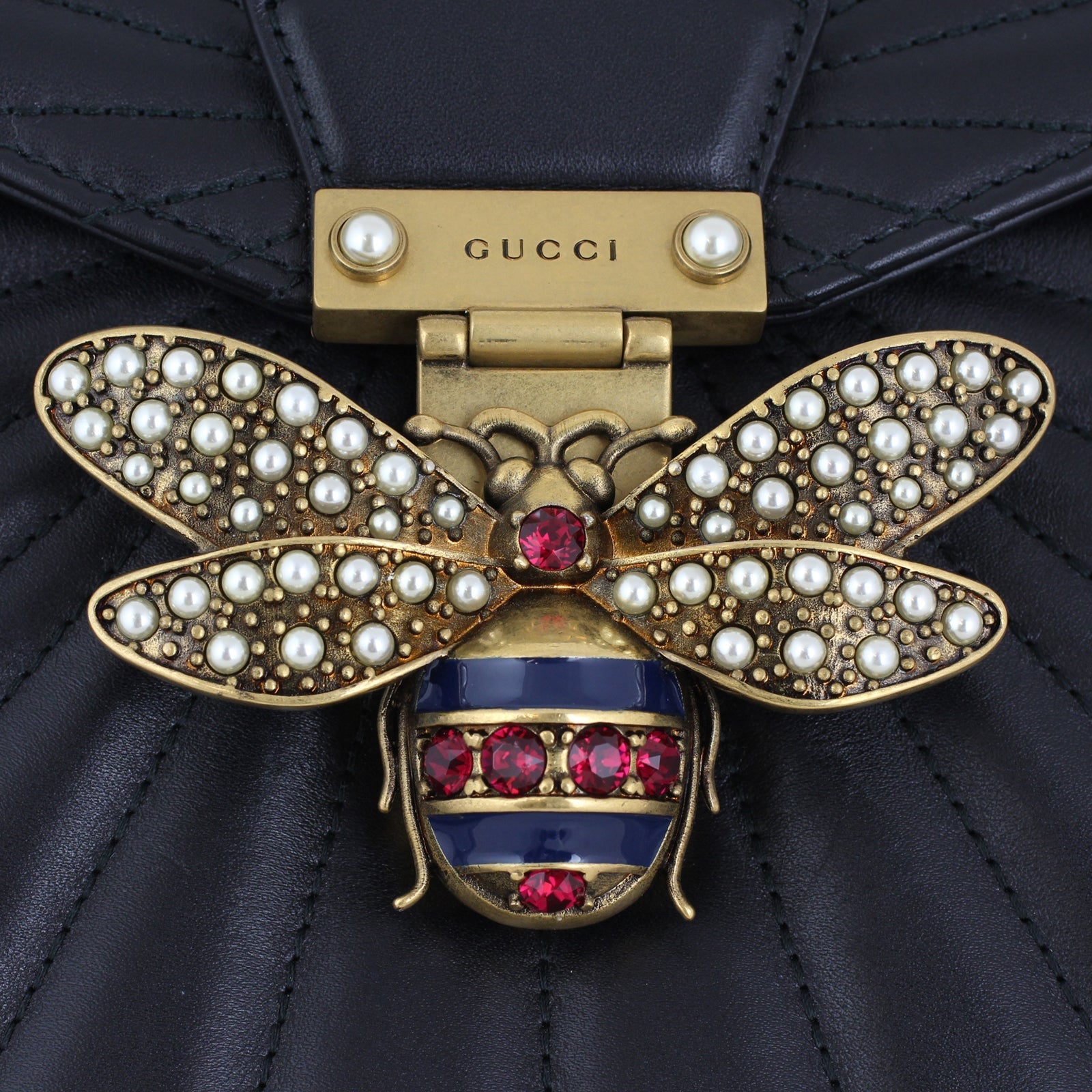 Gucci Queen Margaret Quilted Leather Backpack