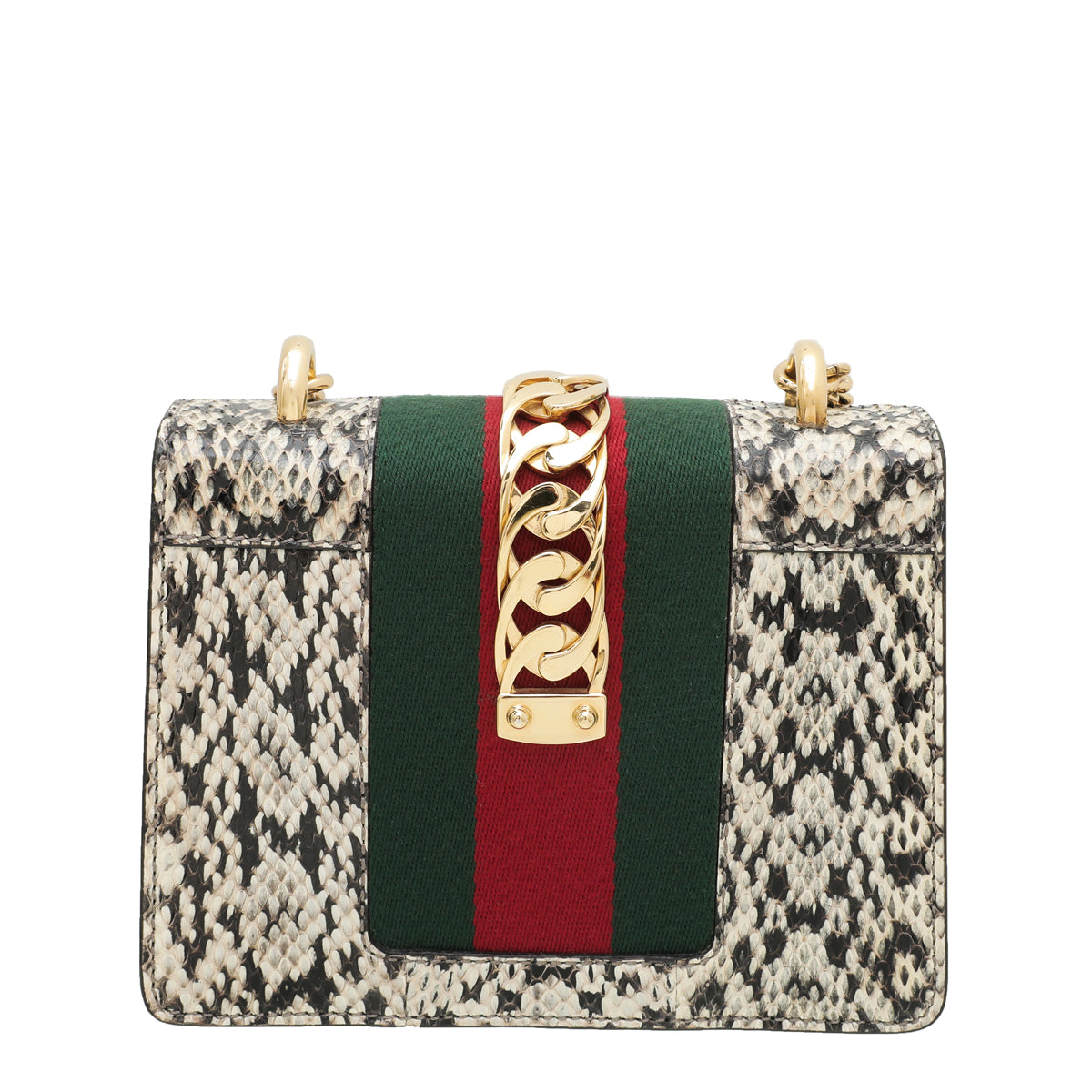Gucci Natural Snakeskin Sylvie Mini Chain Bag