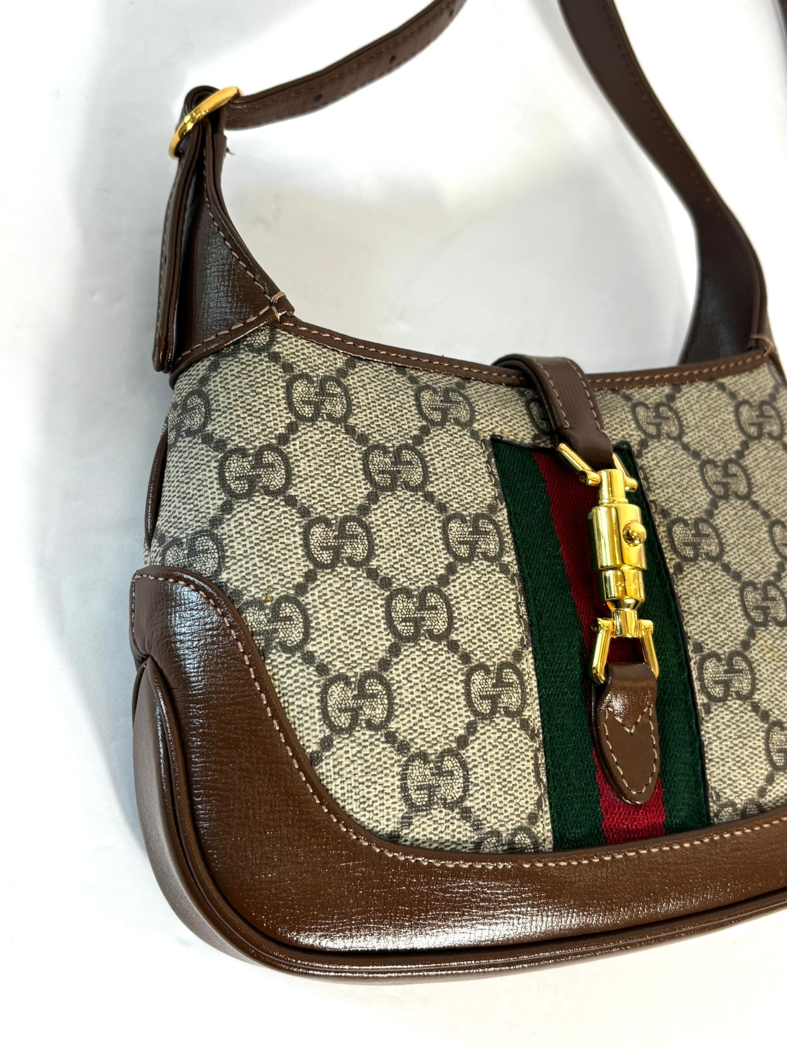 Gucci GG SUPREME JACKIE Monogram Mini Shoulder Bag