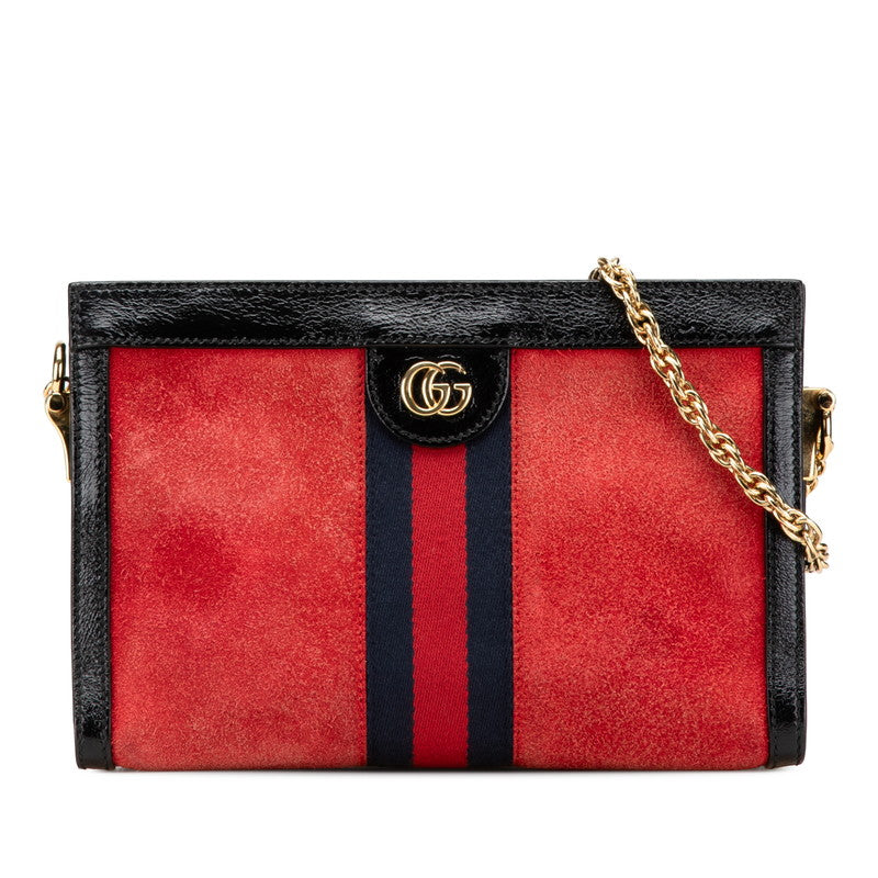 Gucci Ophidia Shoulder Bag Leather Suede