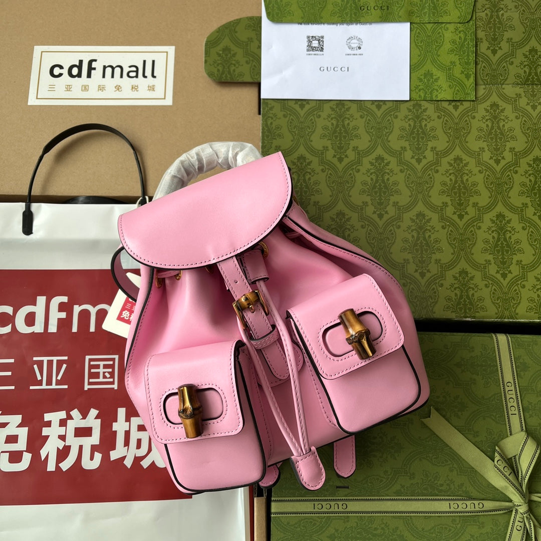 gg Bamboo Backpack , ’s Pink Small