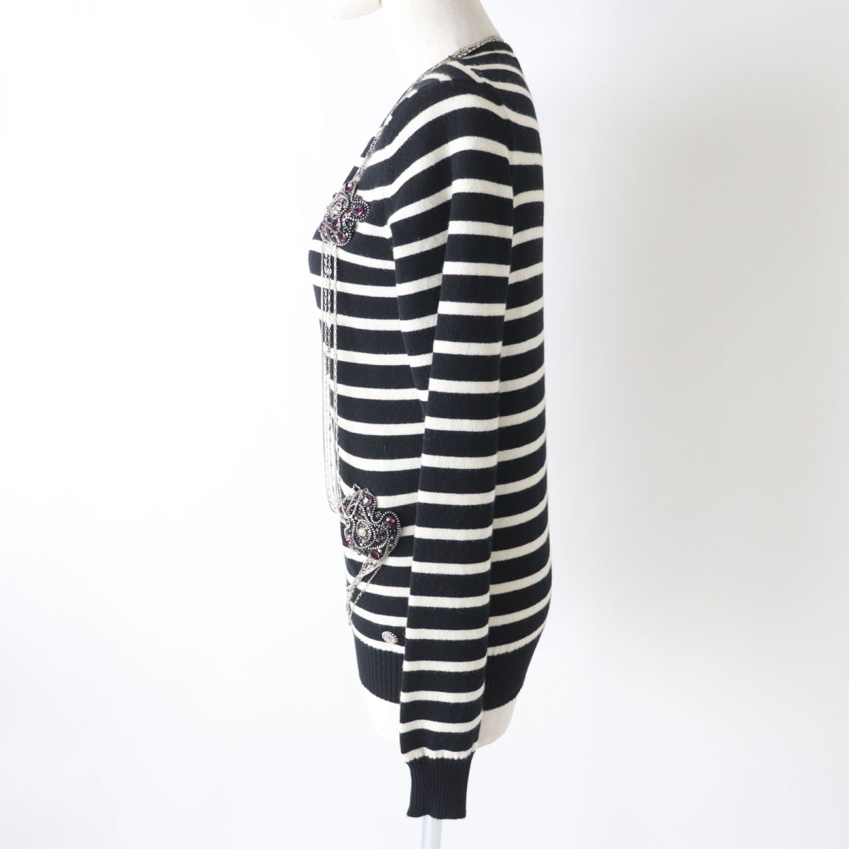 Chanel knit Black White Handbag