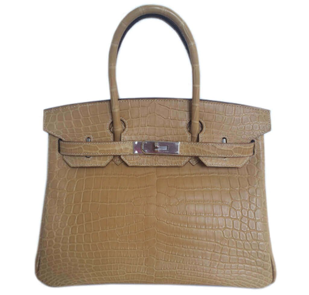 Hermes Birkin Bag Paille Niloticus Crocodile Travel Bag