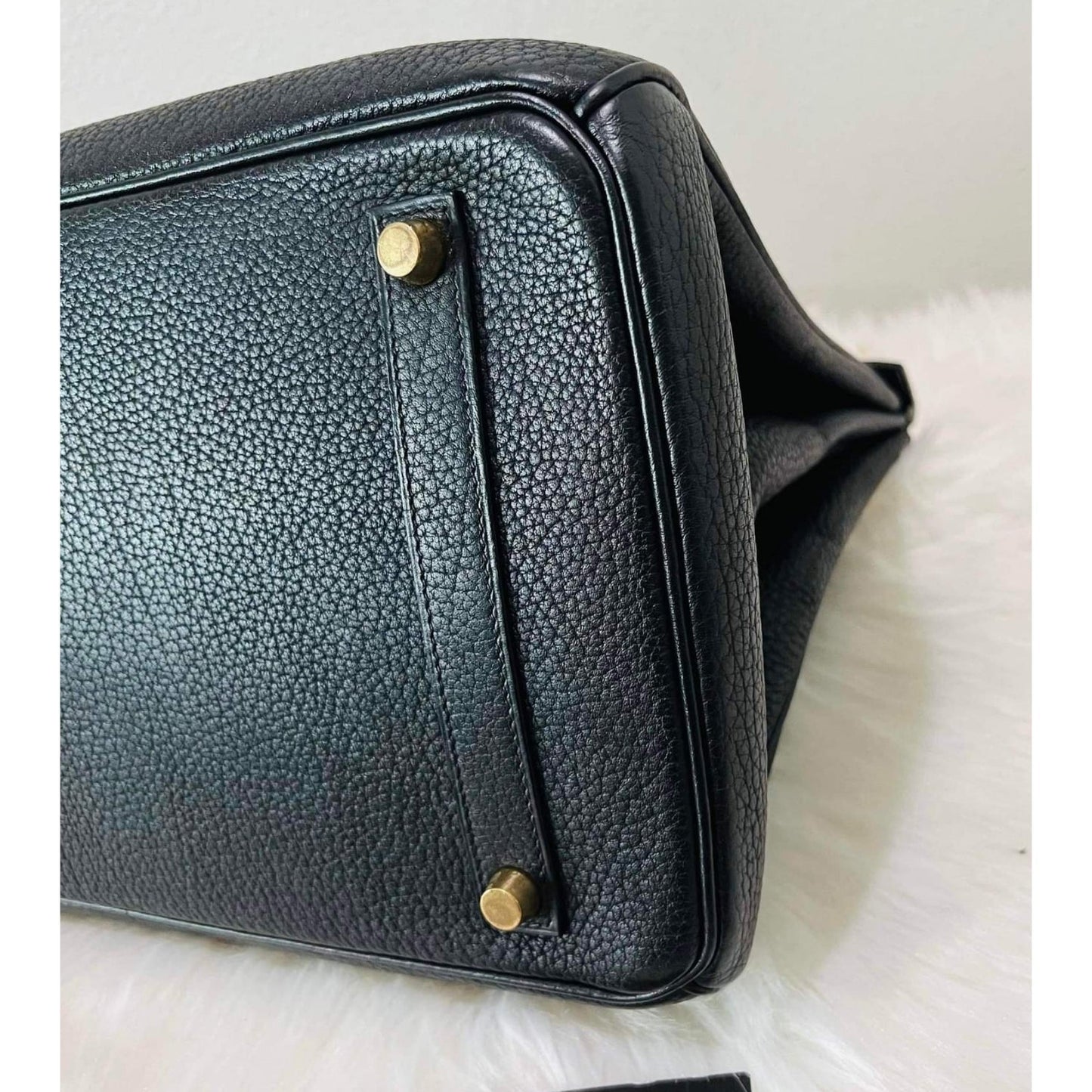 Hermes Luxury Birkin Hand Bag Black Travel Bag