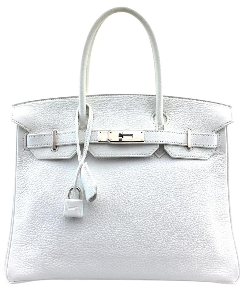 Hermes Birkin Tote Shw Satchel Leather White Tote Bag