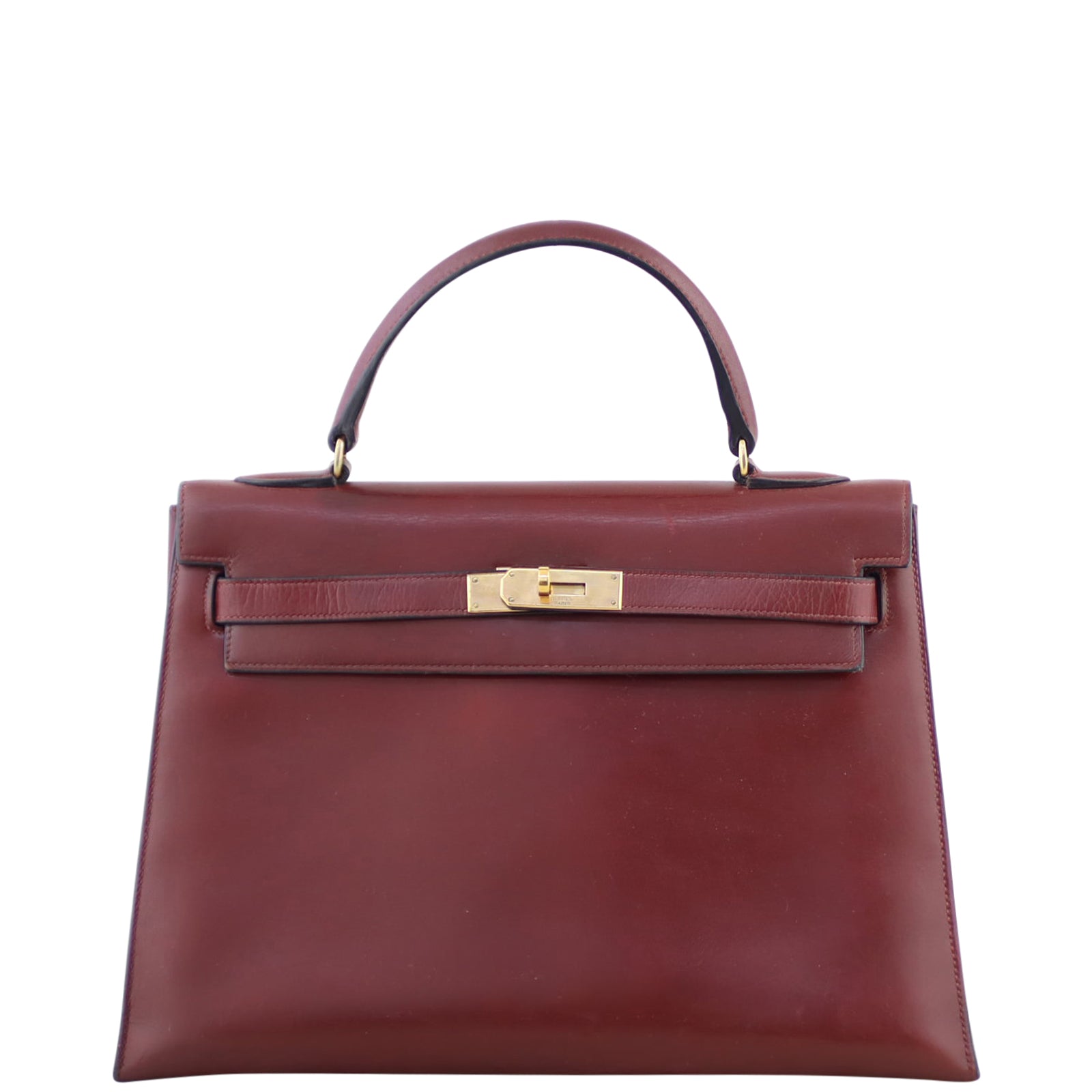 Hermes Kelly Sellier Boxcalf Handbag Travel Bag