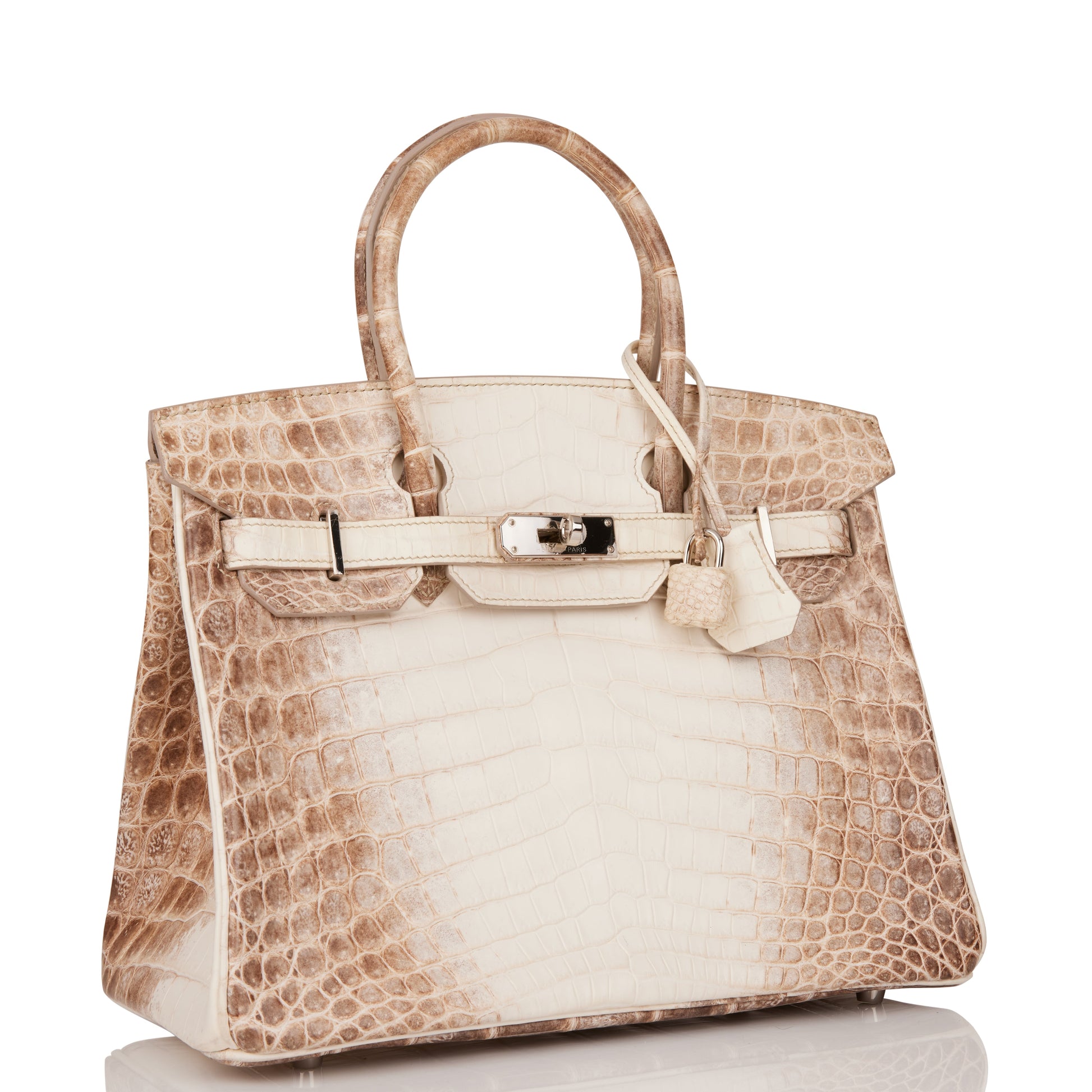 Hermes Birkin Himalaya Niloticus Crocodile Palladium Hardware Handbag Travel Bag