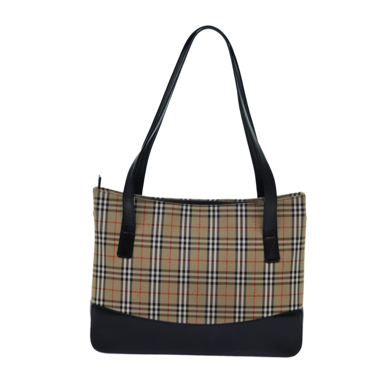 Burberry Luxury Nova Check Tote Bag Auth Hk1203 Canvas Black Beige