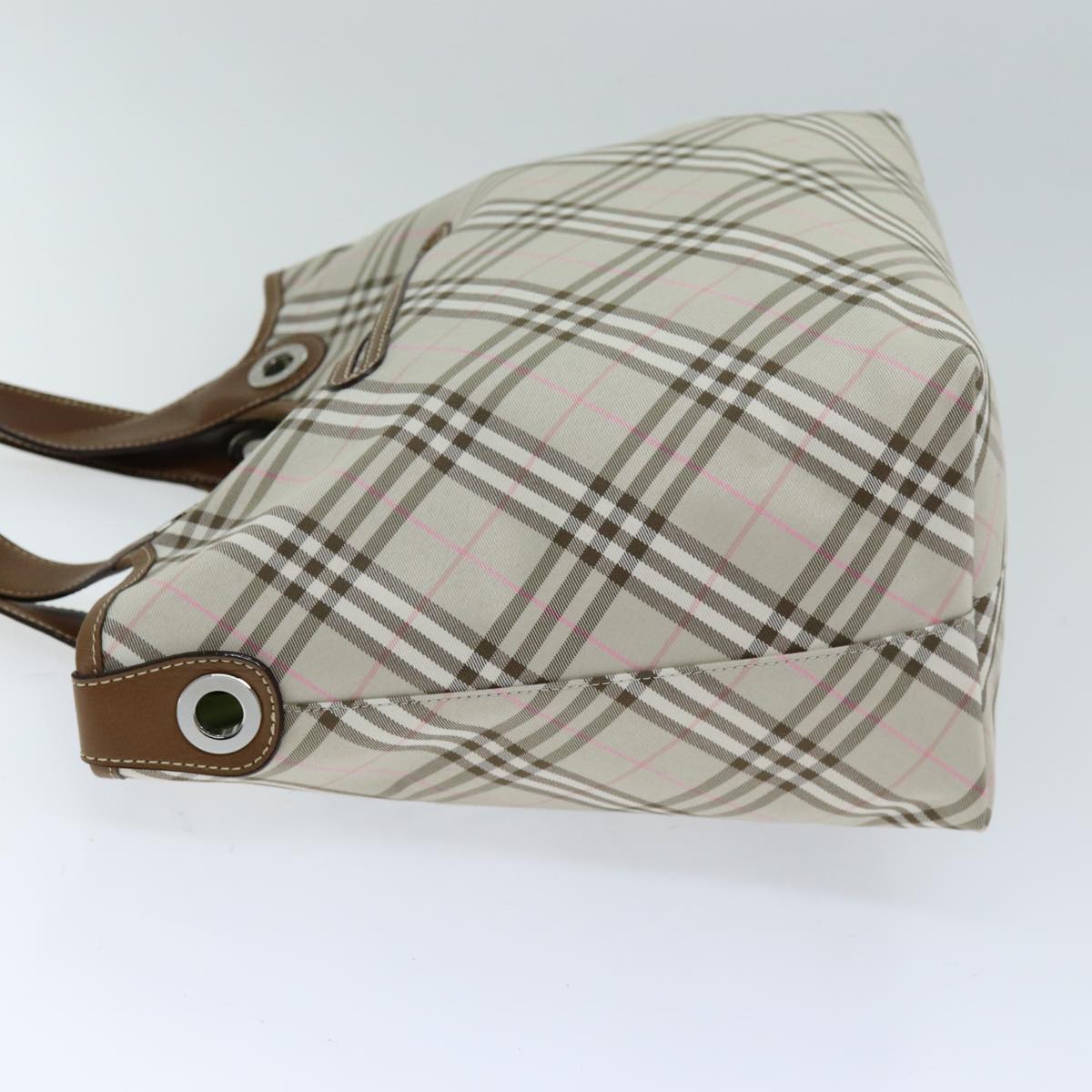 Burberry Luxury Nova Check Reversible Tote Bag Auth Hk1321 Nylon Beige