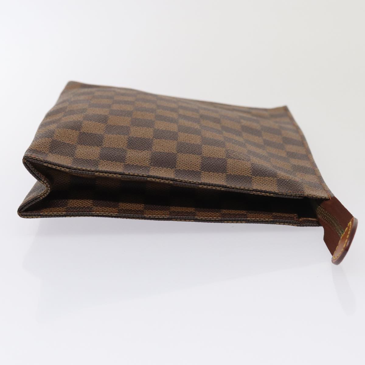 LOUIS VUITTON Damier Ebene Poche Toilette 26 Pouch N47543 LV Auth hk1365
