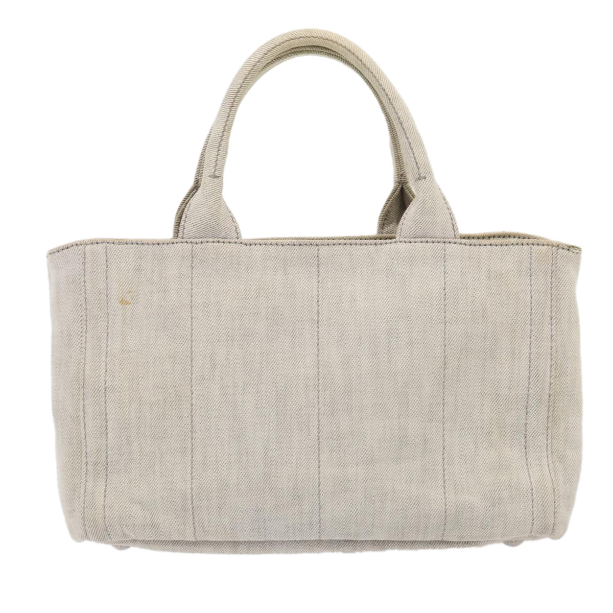 Prada Bijoux Canapa Pm Hand Bag 2Way Auth Canvas Gray Travel Bag