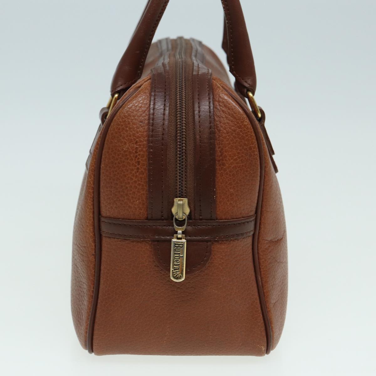 Burberry Luxury ss Hand Bag Auth Hk1457 Leather Brown Travel Bag