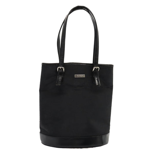 Burberry Luxury ss Nova Check Label Tote Bag Auth Nylon Black Beige Black Auth Hk1462