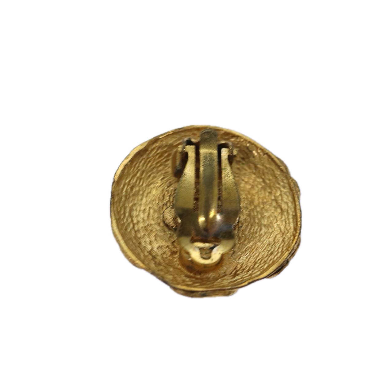 Chanel COCO Mark Earring metal Gold CC Auth hk1466