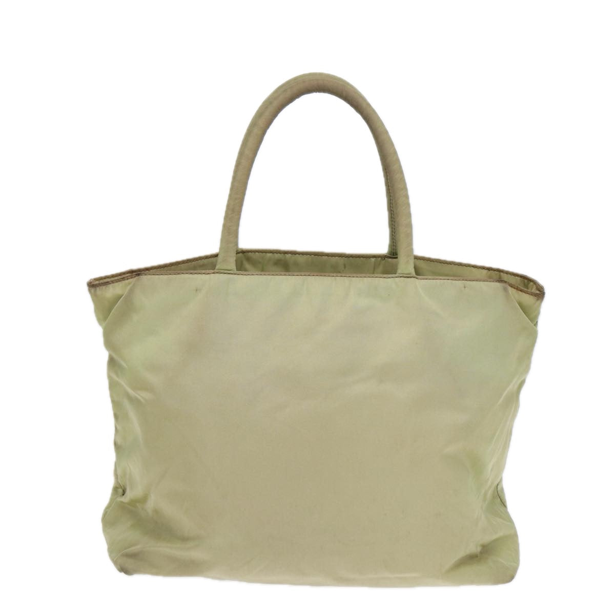 Prada Tote Bag Pistachio Auth Nylon Green Silver