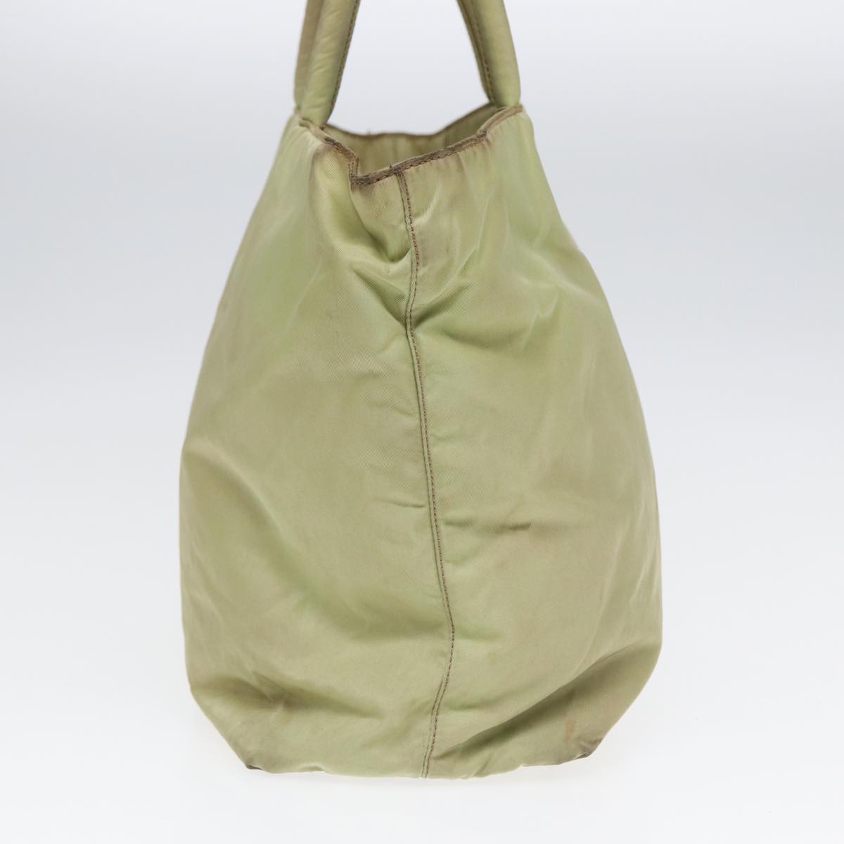 Prada Tote Bag Pistachio Auth Nylon Green Silver