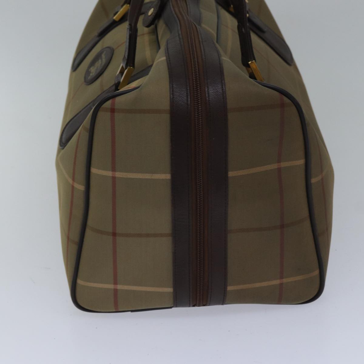 Burberry Luxury ss Nova Check Boston Bag Auth Hk1648 Canvas Beige Travel Bag