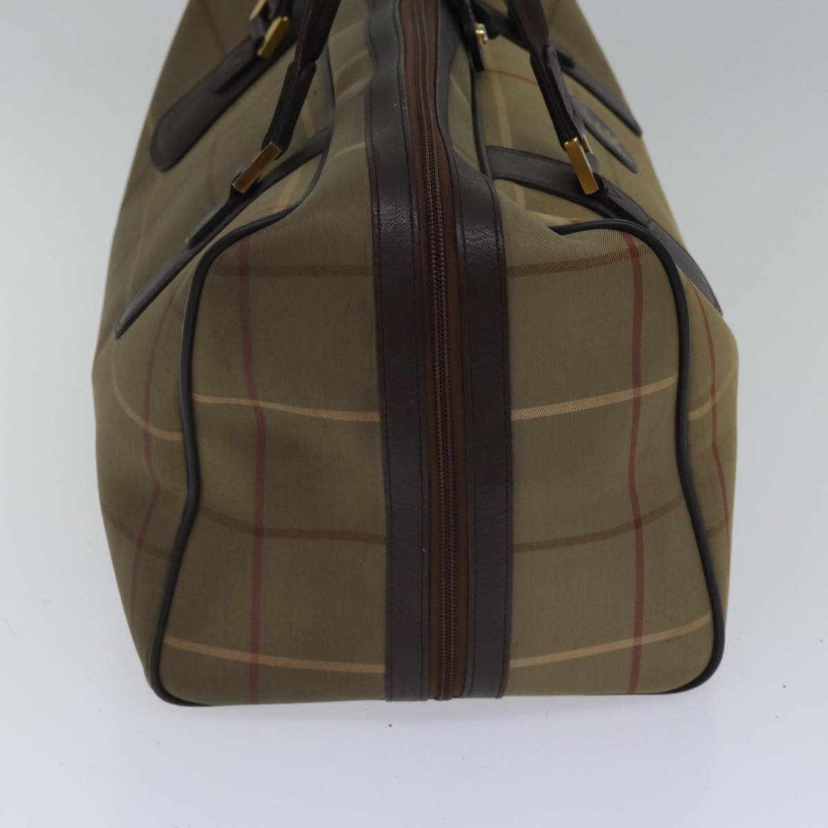 Burberry Luxury ss Nova Check Boston Bag Auth Hk1648 Canvas Beige Travel Bag