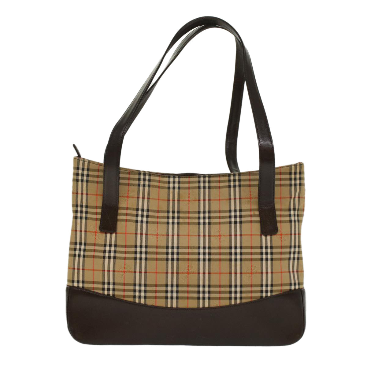 Burberry Luxury Nova Check Shoulder Bag Auth Hk811 Canvas Brown Beige