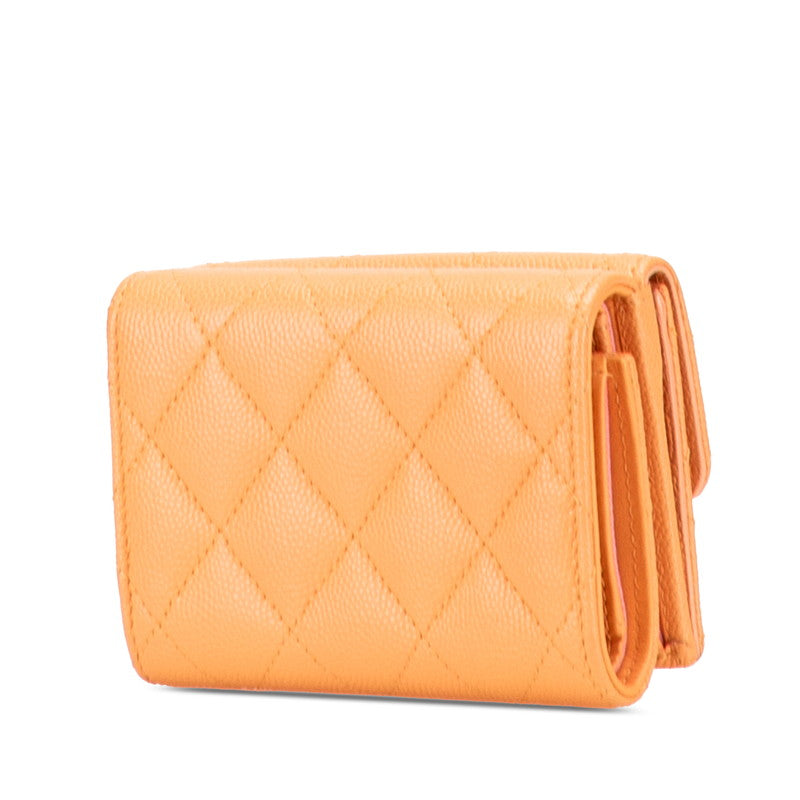 Chanel Coco Mark Matelassé Caviar Skin Compact Wallet
