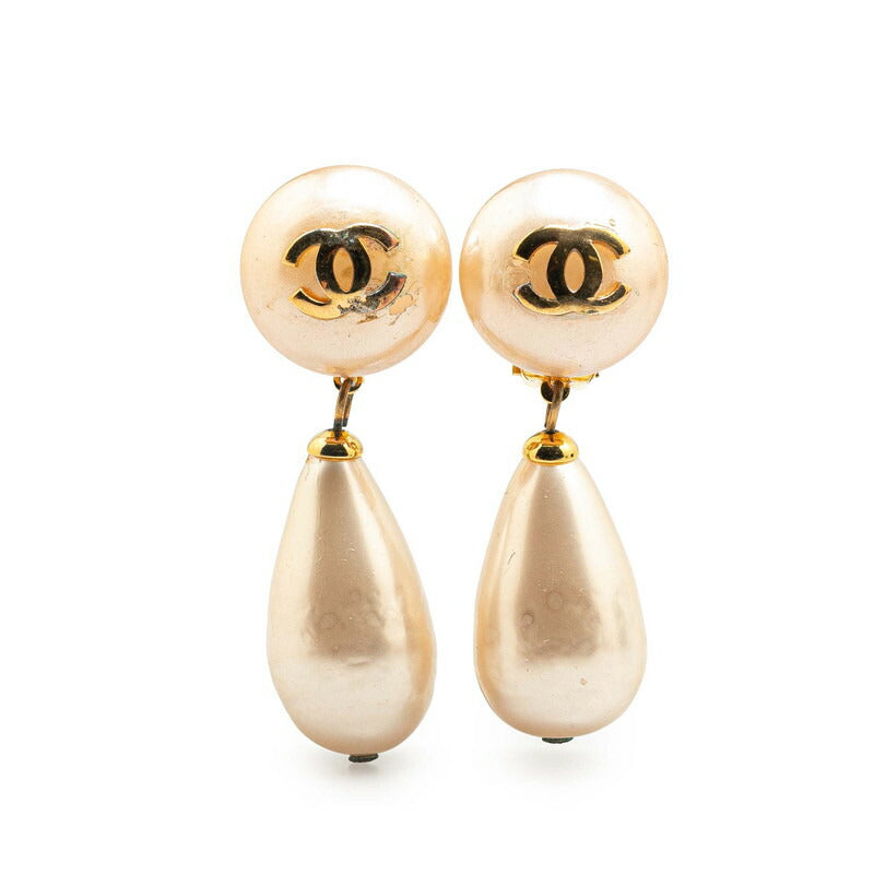 Chanel Coco Mark Pearl Earrings