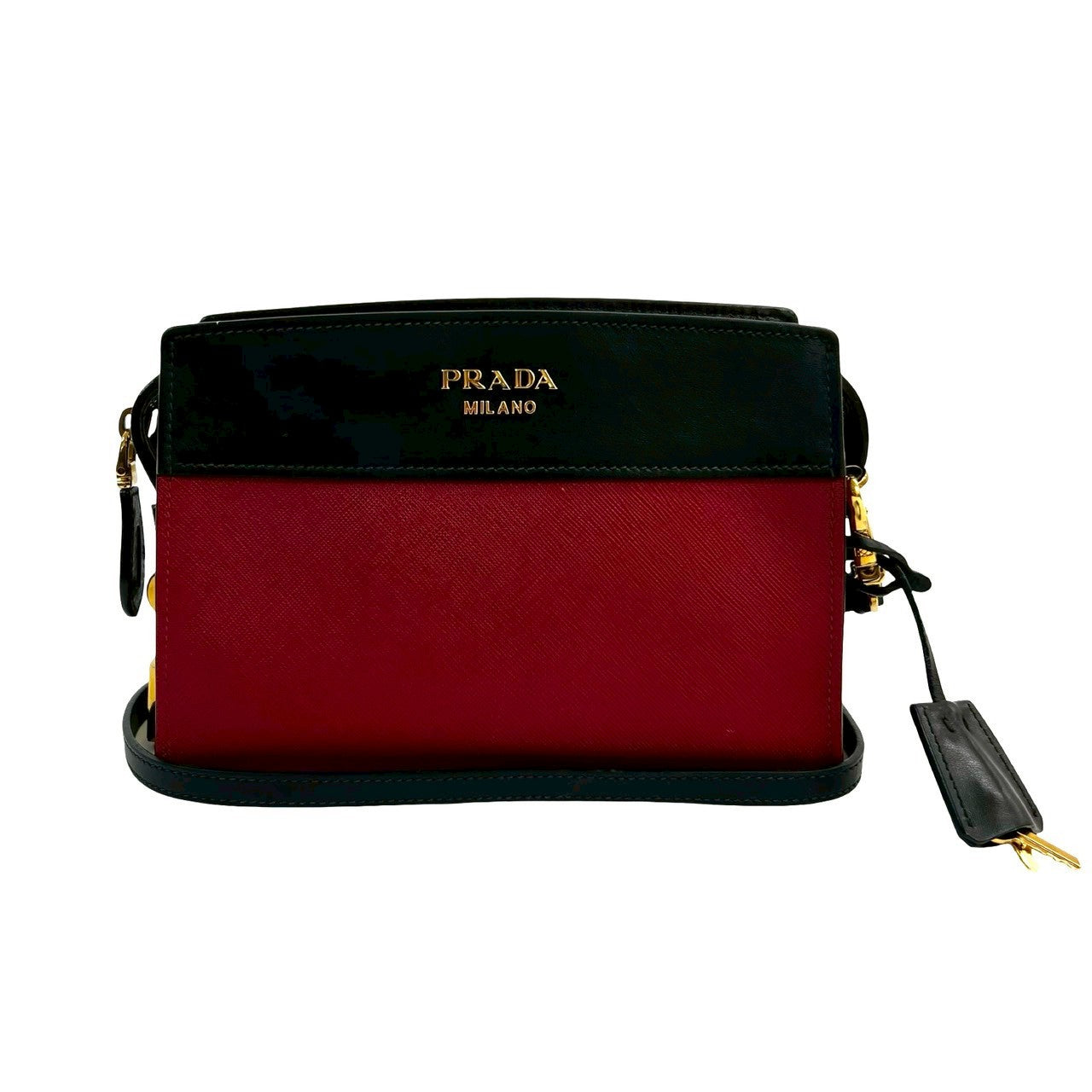 Prada Esplanade Shoulder Bag Leather Saffiano Mini