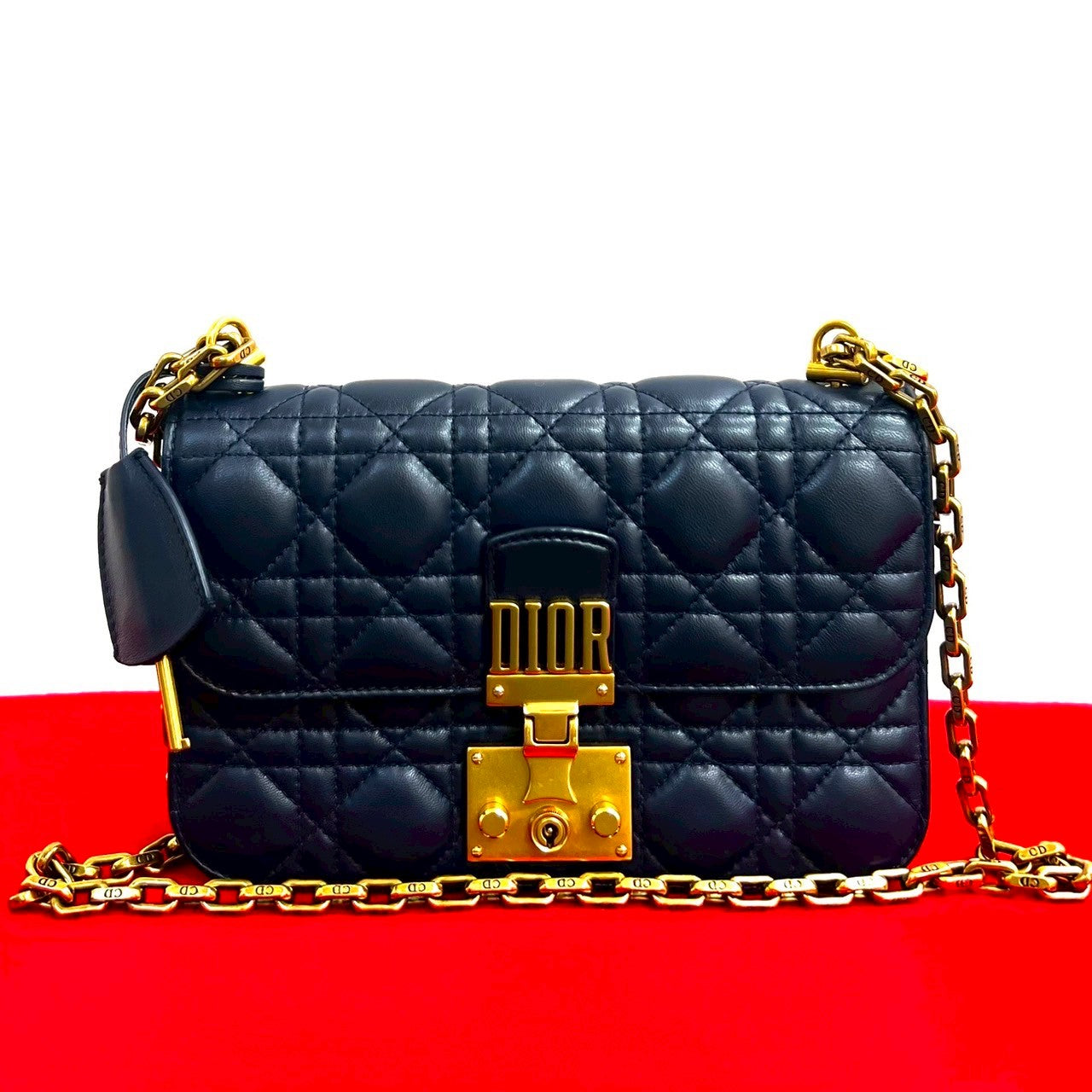 Dior Christian Addict Shoulder Bag Leather Leather Shoulder Bag
