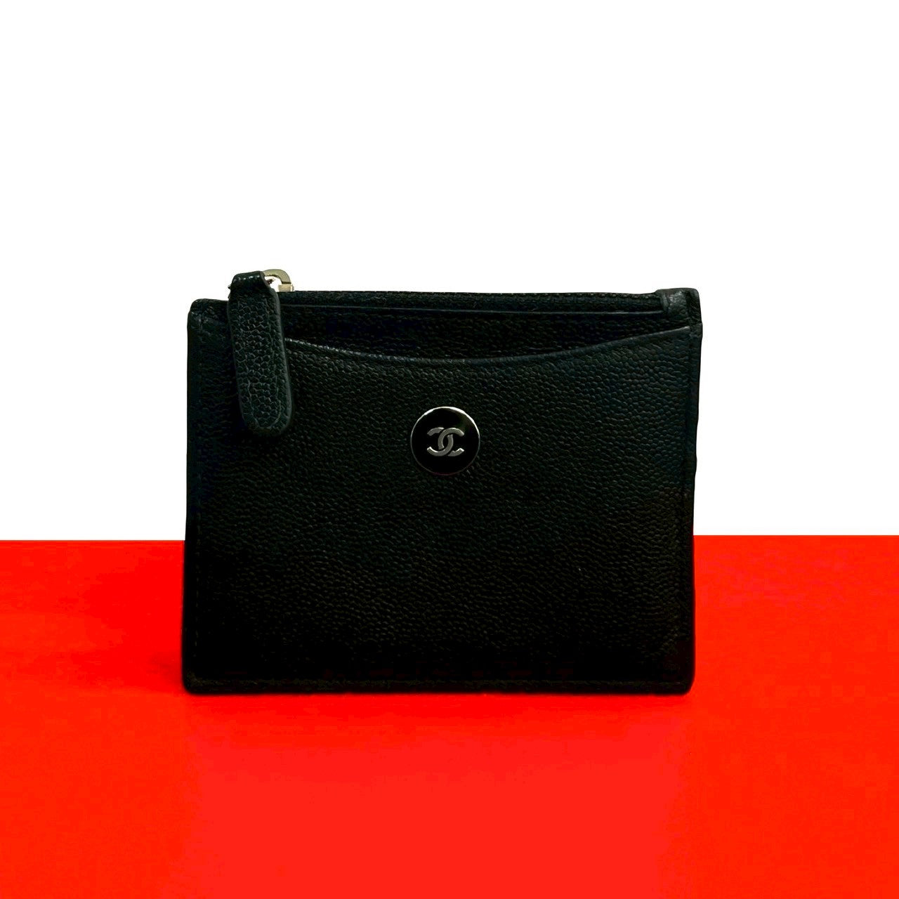 Chanel Coco Mark Mat Caviar Card Case Bag