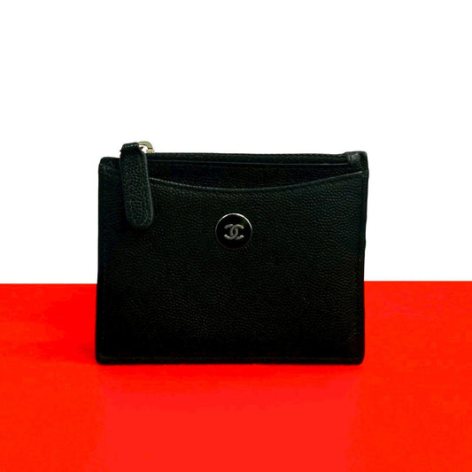 Chanel Coco Mark Mat Caviar Card Case Bag