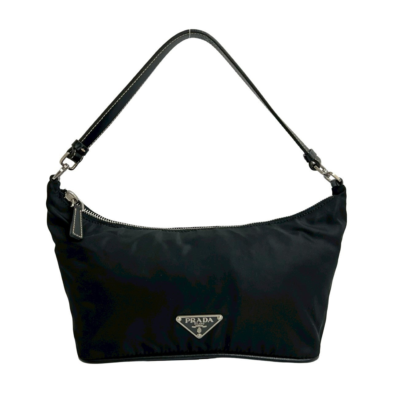 Prada Tessuto Handbag Leather Nylon Travel Bag