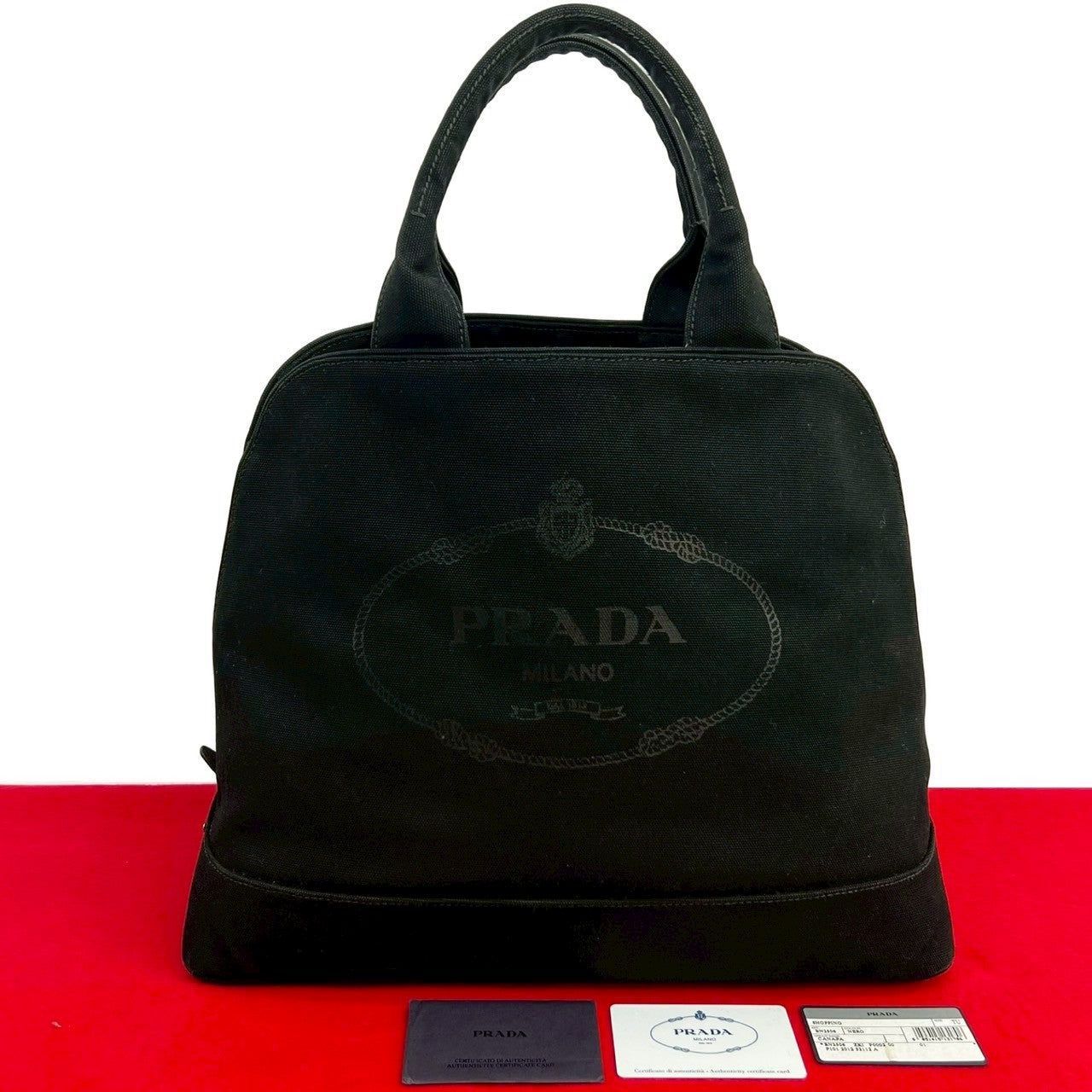 Prada Canapa Handbag Canvas Travel Bag Canvas Handbag 4
