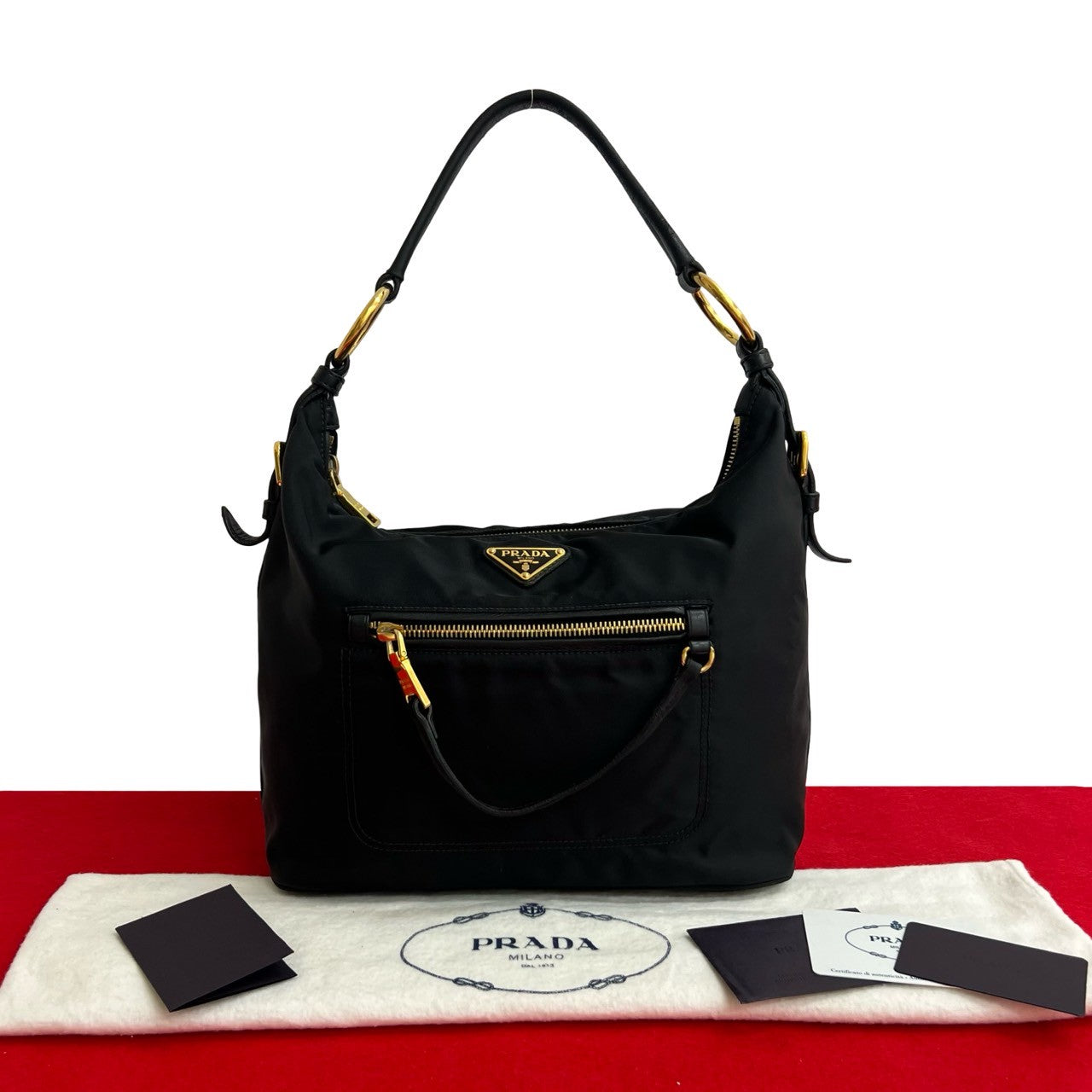 Prada 2Way Bag Leather Nylon Travel Bag 2Way Bag 6