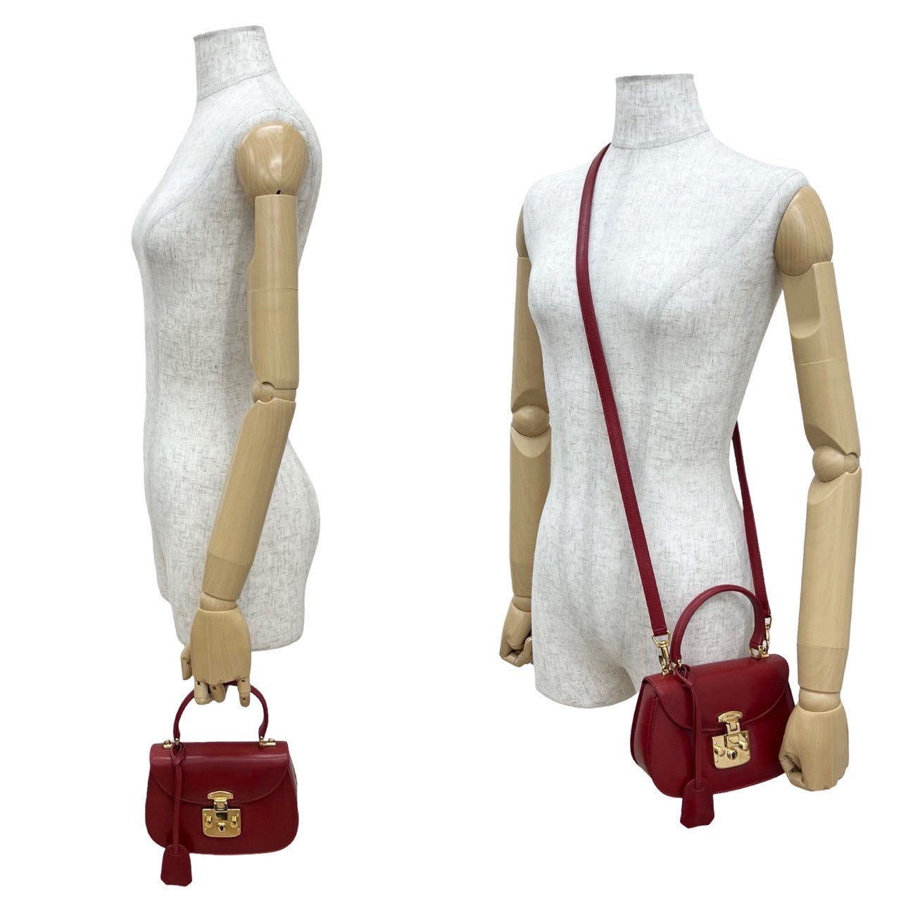 Gucci Lady Lock Calf 2Way Handbag Travel Bag