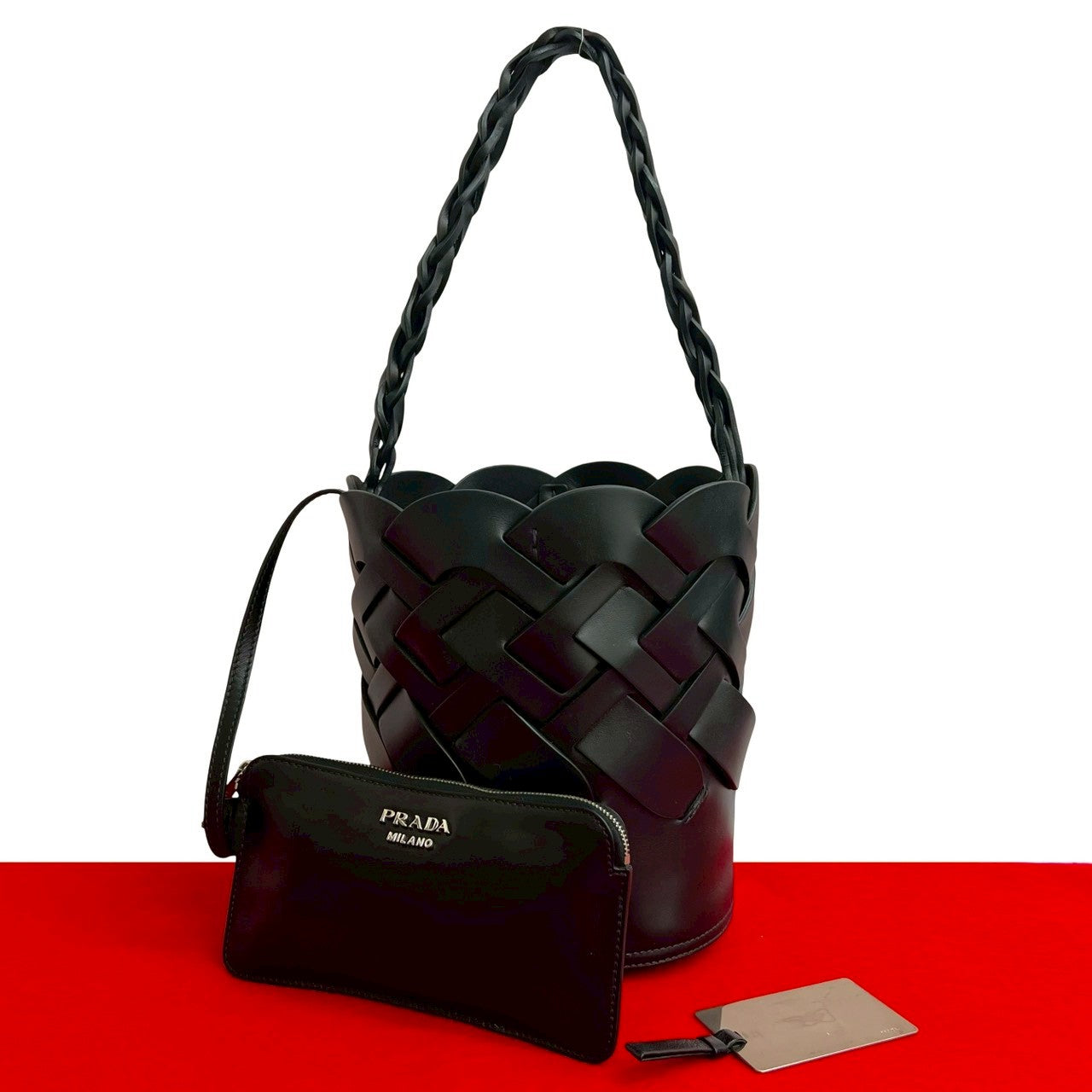 Prada 2Way Shoulder Bag Leather