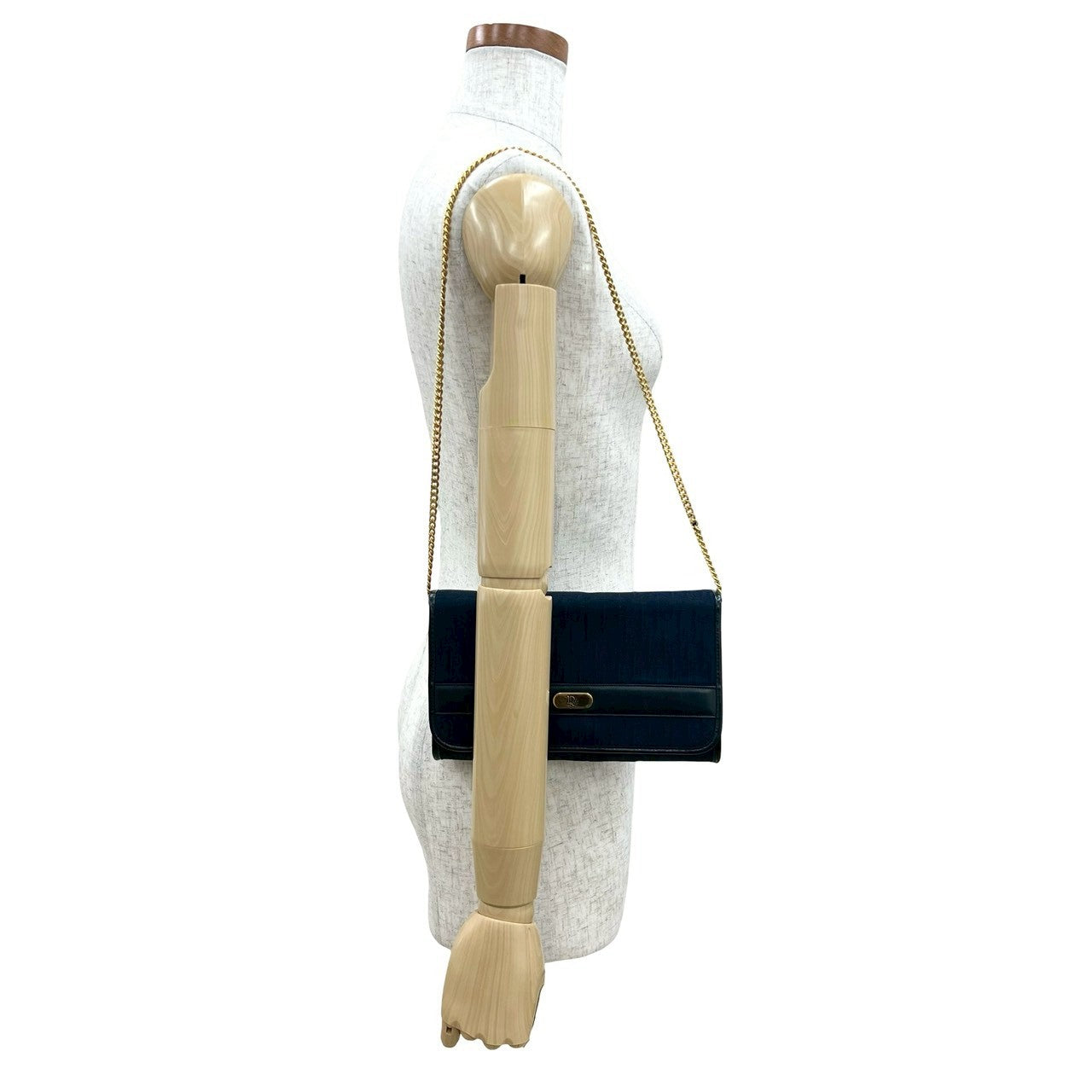 Dior Christian Trotter Shoulder Bag Leather Canvas