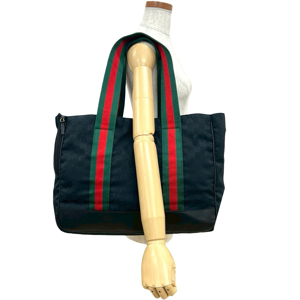 Gucci Tote Bag Leather Canvas Bag 1