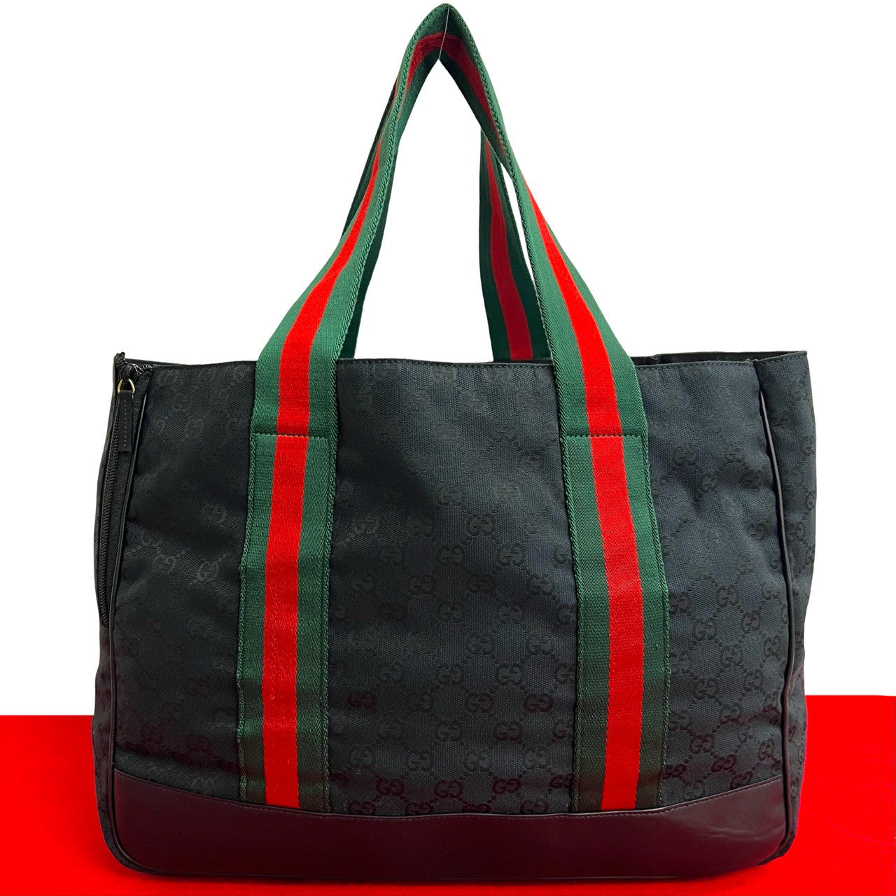 Gucci Tote Bag Leather Canvas Bag 1