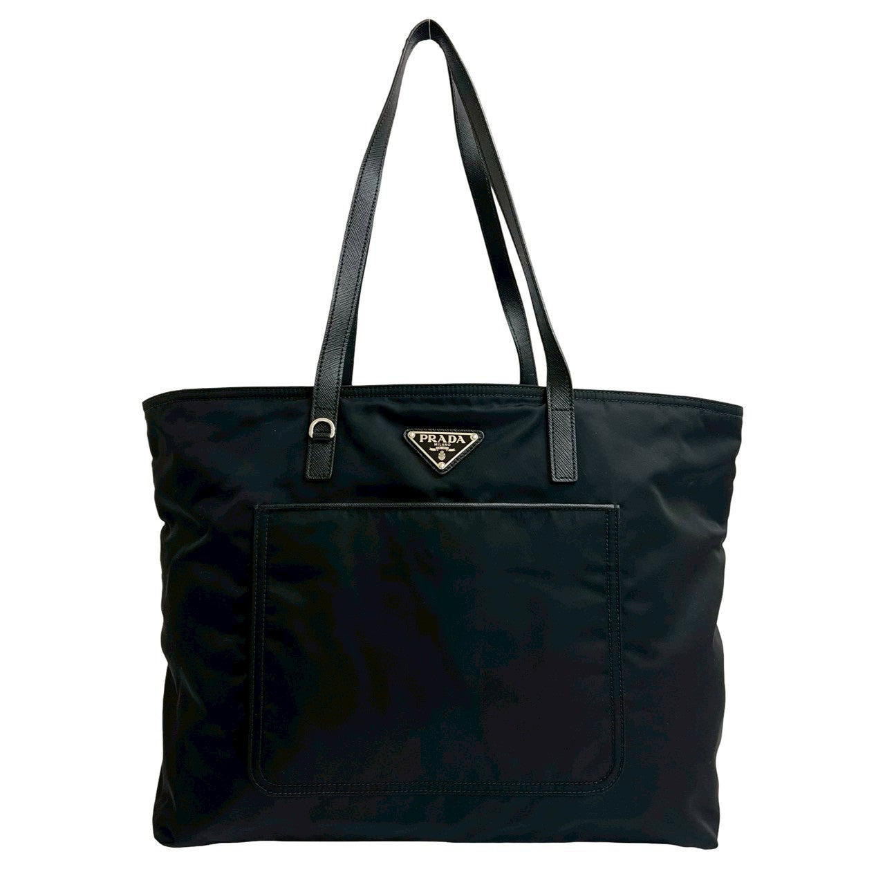 Prada Tessuto Tote Bag Leather Nylon Saffiano