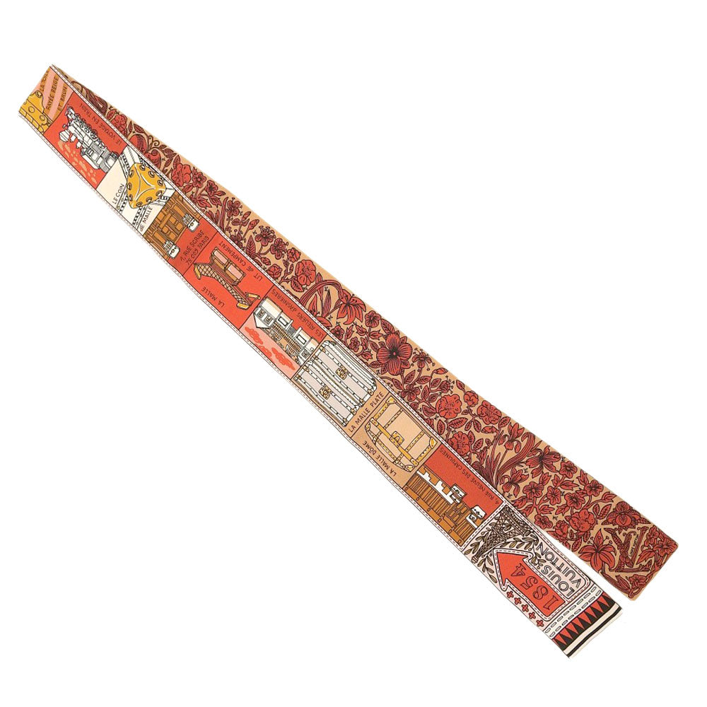 Louis Vuitton scarf M70856 silk Judrui Bando Brown Red