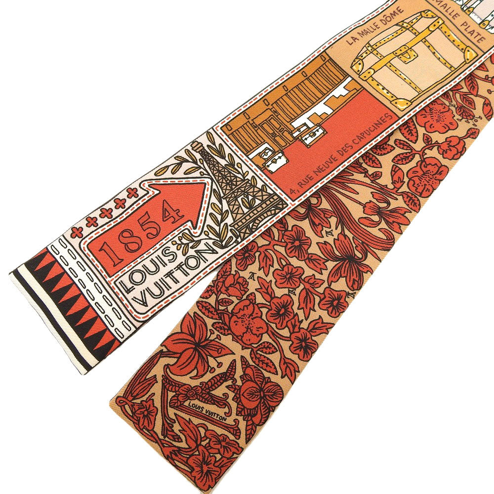 Louis Vuitton scarf M70856 silk Judrui Bando Brown Red