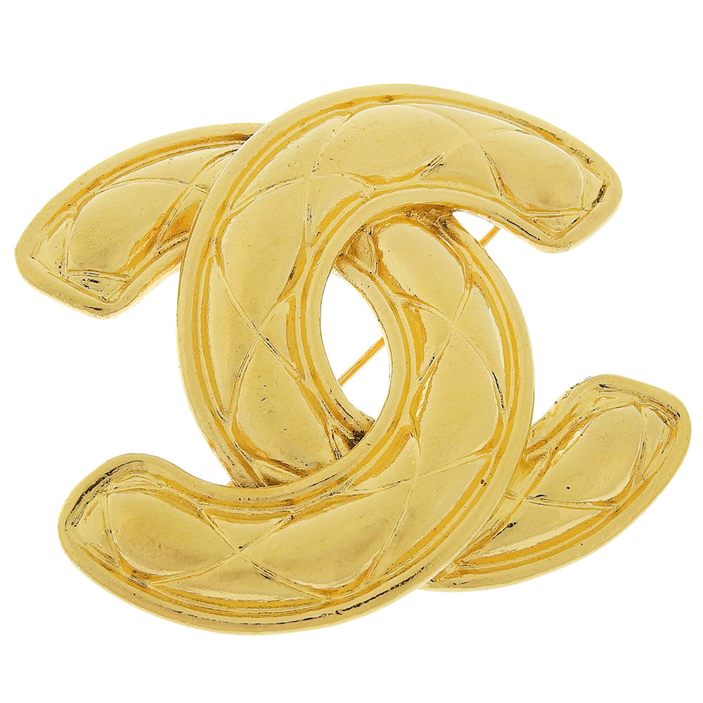 CHANEL Brooch Plated Gold gold   Matrasse COCO Mark Women  