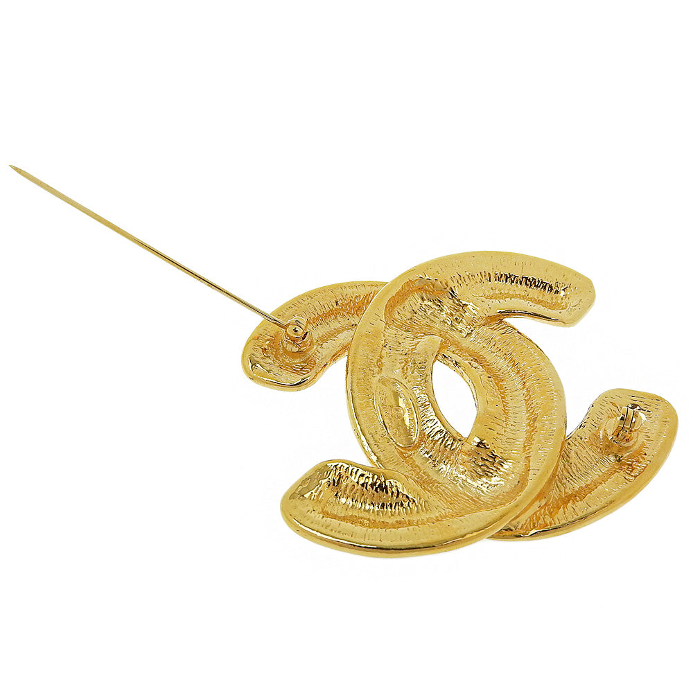 CHANEL Brooch Plated Gold gold   Matrasse COCO Mark Women  