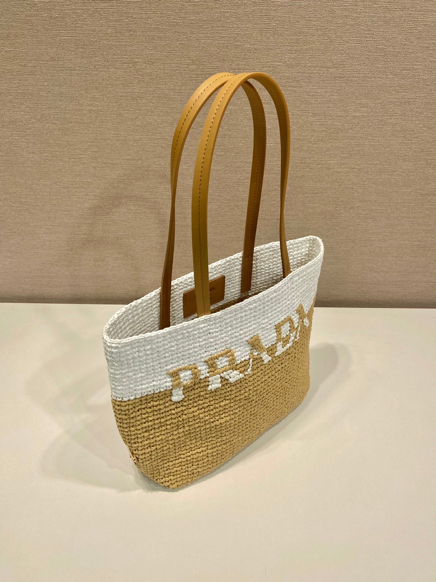 Prada Bolsa Tote Crochê Couro Tote Bag