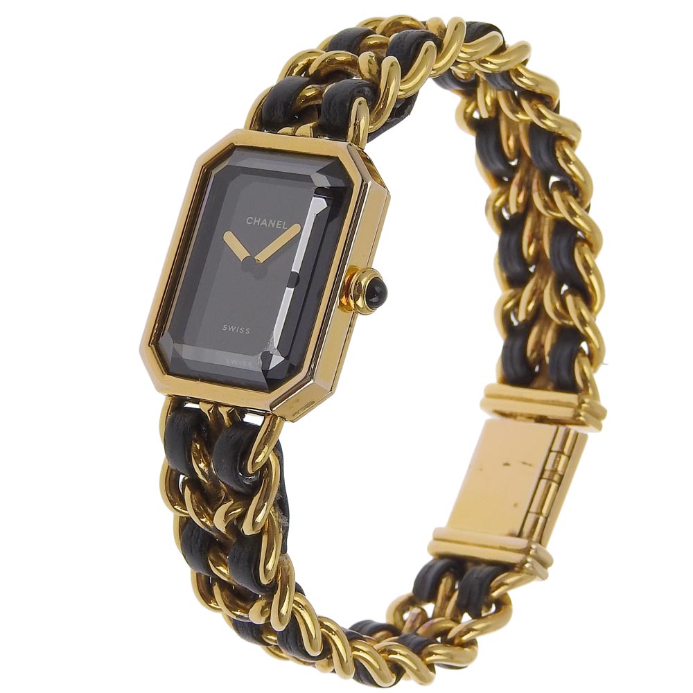 Chanel Premiere L Quartz Watch H0001 Gold Plated Bag