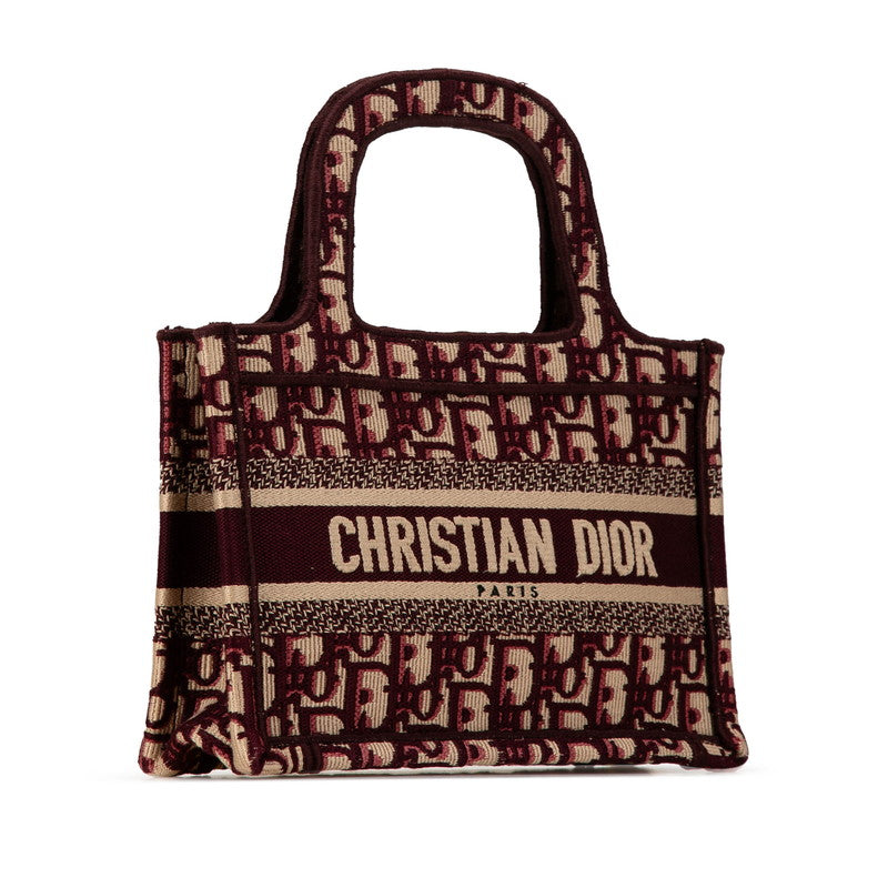 Dior Lady Oblique Embroidery Handbag Canvas Travel Bag