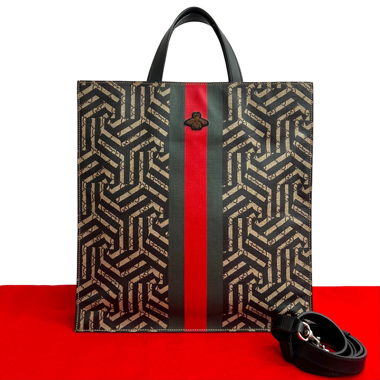 Gucci Kaleido Bee 2Way Tote Bag Leather